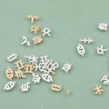14KGF Zodiac Horoscope Connectors 6x8mm 14kt Gold Filled Zodiac Connectors Bracelet Letter Charm Permanent Jewelry Supplies