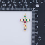 Cross Pendant Charm 18K Gold PVD charms for necklaces and bracelets - Tarnish Resistant JJJ