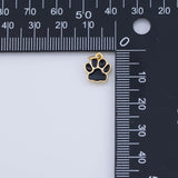 Dog Paw Enamel Charm 18K Gold PVD charms - Tarnish Resistant JJJ