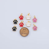 Dog Paw Enamel Charm 18K Gold PVD charms - Tarnish Resistant JJJ