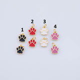 Dog Paw Enamel Charm 18K Gold PVD charms - Tarnish Resistant JJJ