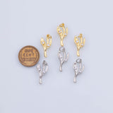 Flower leaf grass plant Charm 18K Gold PVD charms - Tarnish Resistant JJJ