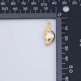Conch shell sea shell ocean beach summer Charm 18K Gold PVD charms - Tarnish Resistant JJJ