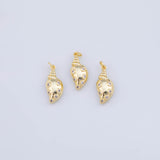 Conch shell sea shell ocean beach summer Charm 18K Gold PVD charms - Tarnish Resistant JJJ