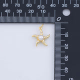 Ocean Starfish Charm 17x19mm 18K Gold PVD charms - Tarnish Resistant JJJ