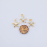 Ocean Starfish Charm 17x19mm 18K Gold PVD charms - Tarnish Resistant JJJ