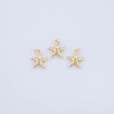 Starfish charm 18K Gold PVD charms - Tarnish Resistant JJJ