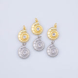 PVD Sea shell snail nautilus Charm 18K Gold PVD charms - Tarnish Resistant JJJ