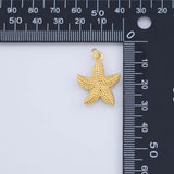 18K Gold PVD Starfish starfish charms - Tarnish Resistant JJJ