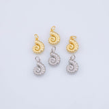 Snail Shell charms - Tarnish Resistant JJJ