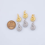 Snail Shell charms - Tarnish Resistant JJJ