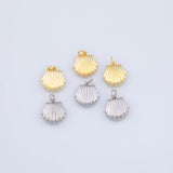 sea shell charms - Tarnish Resistant JJJ