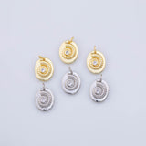 18k Snail shell charms - Tarnish Resistant JJJ