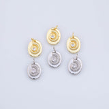 18k Snail shell charms - Tarnish Resistant JJJ