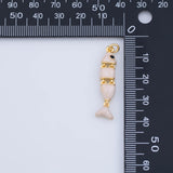 Enamel Fish charms - Tarnish Resistant JJJ