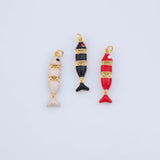 Enamel Fish charms - Tarnish Resistant JJJ