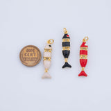 Enamel Fish charms - Tarnish Resistant JJJ