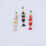 Enamel Fish charms - Tarnish Resistant JJJ