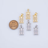 Hourglass charms - Tarnish Resistant JJJ