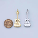 Large Guitar Musical Instrument charms - Tarnish Resistant JJJ