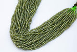 Peridot Cubic Zirconia Zircon - Beads Full Strands-15.5 inches- 3mm- Nice Size Hole- Diamond Cutting-Nice and Sparkly-Faceted Cube
