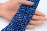 Sapphire Cubic Zirconia Zircon - Beads Full Strands-15.5 inches- 3mm- Nice Size Hole- Diamond Cutting-Nice and Sparkly-Faceted Cube