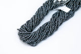 Black Cubic Zirconia Zircon - Beads Full Strands-15.5 inches- 3mm- Nice Size Hole- Diamond Cutting-Nice and Sparkly-Faceted Cube