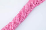 Rose Cubic Zirconia Zircon - Beads Full Strands-15.5 inches- 3mm- Nice Size Hole- Diamond Cutting-Nice and Sparkly-Faceted Cube