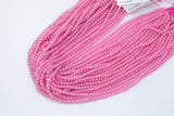 Rose Cubic Zirconia Zircon - Beads Full Strands-15.5 inches- 3mm- Nice Size Hole- Diamond Cutting-Nice and Sparkly-Faceted Cube