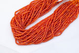 Orange Cubic Zirconia Zircon - Beads Full Strands-15.5 inches- 3mm- Nice Size Hole- Diamond Cutting-Nice and Sparkly-Faceted Cube