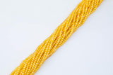 Citrine Yellow Cubic Zirconia Zircon - Beads Full Strands-15.5 inches- 3mm- Nice Size Hole- Diamond Cutting-Nice and Sparkly-Faceted Cube