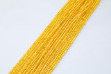 Citrine Yellow Cubic Zirconia Zircon - Beads Full Strands-15.5 inches- 3mm- Nice Size Hole- Diamond Cutting-Nice and Sparkly-Faceted Cube