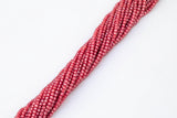 Ruby Cubic Zirconia Zircon - Beads Full Strands-15.5 inches- 3mm- Nice Size Hole- Diamond Cutting-Nice and Sparkly-Faceted Cube