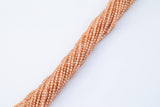 Champagne Cubic Zirconia Zircon - Beads Full Strands-15.5 inches- 3mm- Nice Size Hole- Diamond Cutting-Nice and Sparkly-Faceted Cube
