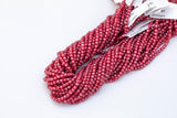 Ruby Cubic Zirconia Zircon - Beads Full Strands-15.5 inches- 3mm- Nice Size Hole- Diamond Cutting-Nice and Sparkly-Faceted Cube