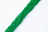 Emerald Cubic Zirconia Zircon - Beads Full Strands-15.5 inches- 3mm- Nice Size Hole- Diamond Cutting-Nice and Sparkly-Faceted Cube