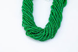Emerald Cubic Zirconia Zircon - Beads Full Strands-15.5 inches- 3mm- Nice Size Hole- Diamond Cutting-Nice and Sparkly-Faceted Cube