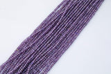 Dark Amethyst Cubic Zirconia Zircon - Beads Full Strands-15.5 inches- 3mm- Nice Size Hole- Diamond Cutting-Nice and Sparkly-Faceted Cube