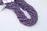 Dark Amethyst Cubic Zirconia Zircon - Beads Full Strands-15.5 inches- 3mm- Nice Size Hole- Diamond Cutting-Nice and Sparkly-Faceted Cube