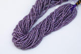 Dark Amethyst Cubic Zirconia Zircon - Beads Full Strands-15.5 inches- 3mm- Nice Size Hole- Diamond Cutting-Nice and Sparkly-Faceted Cube