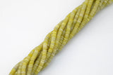 Olive Jade- High Quality in Roundel, 4mm, 6mm, 8mm- Full 15.5 Inch Strand-15.5 inch Strand Smooth Gemstone Beads