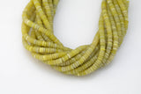 Olive Jade- High Quality in Roundel, 4mm, 6mm, 8mm- Full 15.5 Inch Strand-15.5 inch Strand Smooth Gemstone Beads
