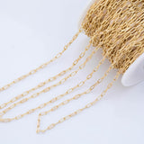 PVD Opal Enamel Chain for Permanent Jewelry by Yard, PVD Stainless Plating Wholesale bulk Roll Chain Jewelry