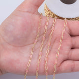 PVD Opal Enamel Chain for Permanent Jewelry by Yard, PVD Stainless Plating Wholesale bulk Roll Chain Jewelry