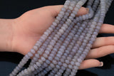 GORGEOUS MYSTIC Gray Silverite JADE Moonstone Color High Quality in Faceted Rondelle- 8mm-Full Strand 15.5 inch Strand