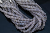 GORGEOUS MYSTIC Gray Silverite JADE Moonstone Color High Quality in Faceted Rondelle- 8mm-Full Strand 15.5 inch Strand