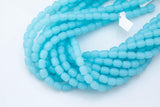 8x10mm Crystal Barrel -2 or 5 or 10 STRANDS- 16 Inch Strand- Light Aqua