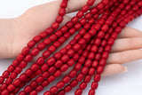 8x10mm Crystal Barrel -2 or 5 or 10 STRANDS- 16 Inch Strand- Red