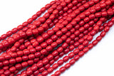 8x10mm Crystal Barrel -2 or 5 or 10 STRANDS- 16 Inch Strand- Red