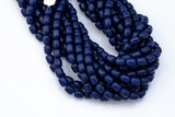 8x10mm Crystal Barrel -2 or 5 or 10 STRANDS- 16 Inch Strand- Dark Sapphire Blue